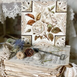 Una baldosa antigua de azulejo victoriano junto a la chimenea | Etsy