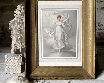Lovely framed antique Mrs. Duff print by Richard Cosway