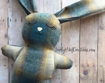 Keepsake Bunny, Memory Bunny, Personalized Easter Bunny, Memorial Bunny, Stuffed Bunny Made from Loved Ones Clothes