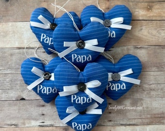 Keepsake Heart Ornament, Loved Ones Ornament. Made from loved ones clothes, Personalized ornament