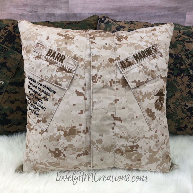Memory Pillow, Insert and Embroidery Message, Keepsake Pillow Made out of Loved Ones Clothes, Memorial Pillow, Shirt Pillow, Memorial Gift image 8