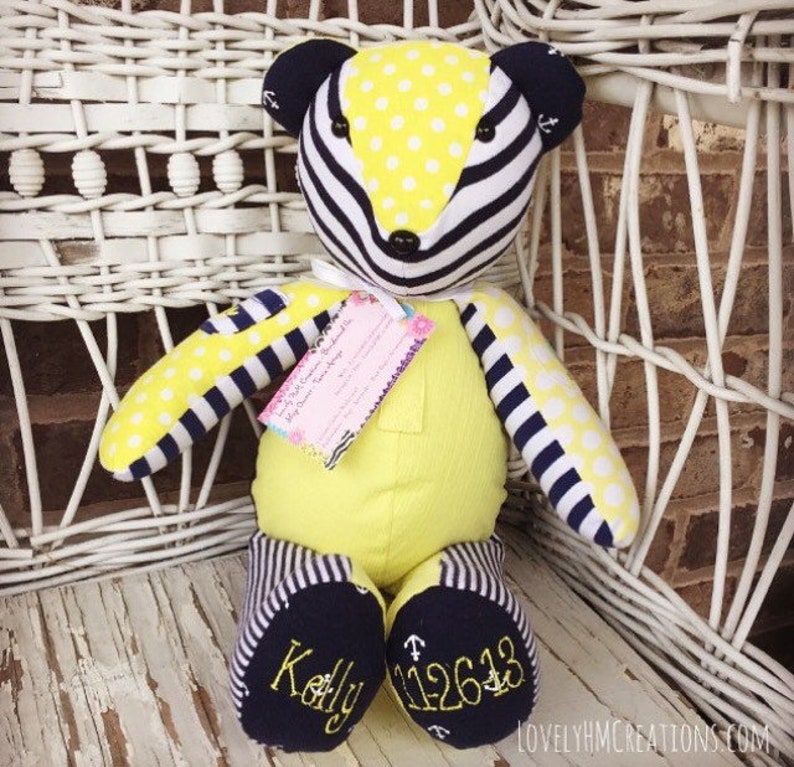 Baby Memory Bear 17 Keepsake Embroidered