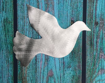 Dove, Wall Hanging or Yard Stake, Handcrafted, Breast Cancer, metal, Christian gifts, Christmas, Dove of Peace, Hope, Renewal, Healing, Love