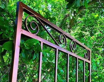 Garden Gate Style, Metal Scroll Trellis, 7ft h x 3ft w, Large, Classic Metal Garden Wall Mounted or Staked, no rust, for roses, jasmine