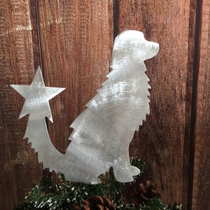 Golden Retriever, Dog Christmas Tree Topper, Wreath Decoration, Holiday Decoration, Wall Art, Plant Stake, Pet Memorial, Aluminum, Dog Star