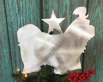 Shih Tzu, Star, Dog, Tree Topper, Holiday Decoration, Aluminum, can also be made as wall hanging, yard stake or shelf art