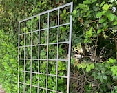 Large Multi Sizes, Classic Metal Garden Wall Mounted Trellis, up to 9ft, photos show 6ft x 4ft Aluminum, Handmade, roses, climbing vines