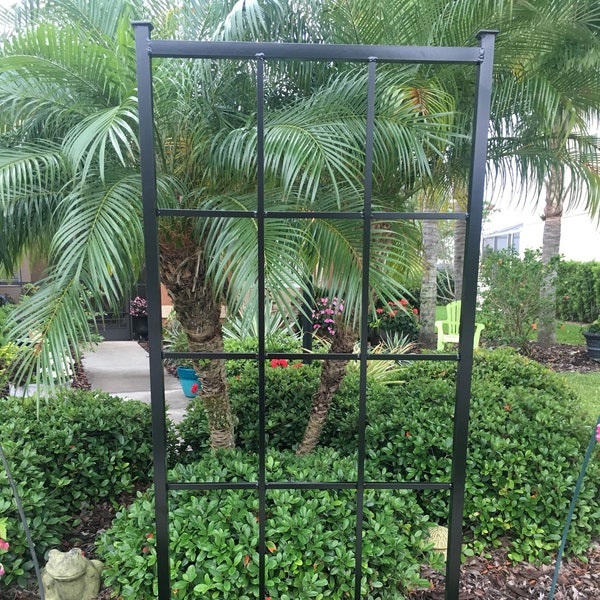 Classic Metal Garden Trellis, Plant Trellis, Aluminum, Handmade, 65" x 27", garden decor, yard art, for bougainvillea, ivy, climbing vines