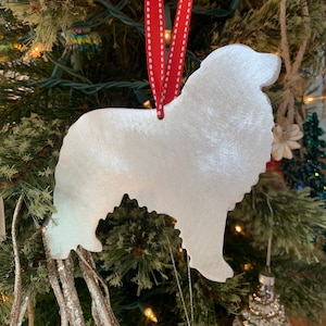 Great Pyrenees Dog, Metal, Holiday Ornament, Christmas Ornament, Handcrafted, dog lover gift, stocking stuffer, dog lovers