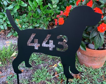 Labrador Retriever, Personalized Sign, Dog Silhouette, Lab, 17.25 in wide, stakes or wall hanger, add any text, many colors, dog lover gift