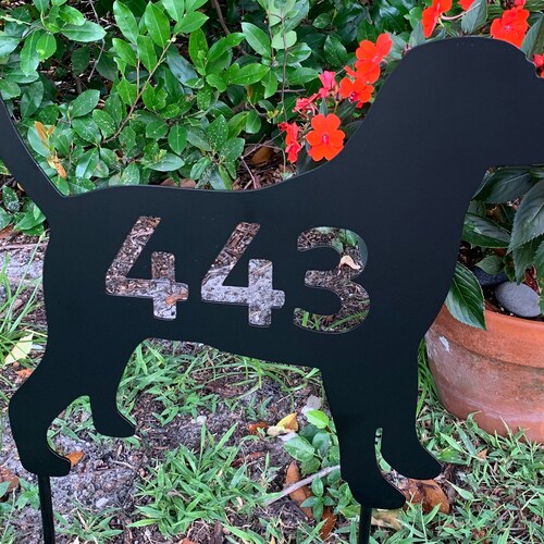 Labrador Retriever Personalized House Number Sign Dog Etsy
