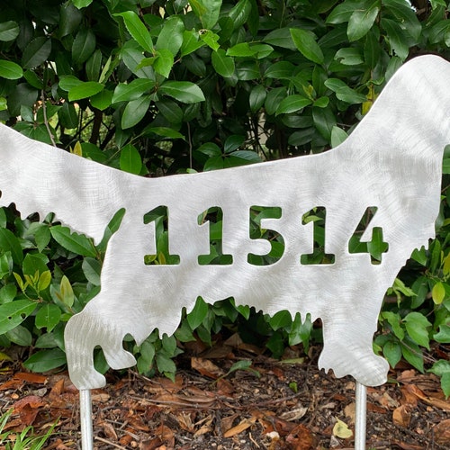 Golden Retriever Unique and Beautiful House Number Sign Dog Etsy