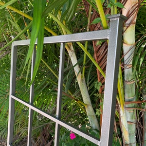 Classic Metal Garden Trellis, Pewter and other colors, Plant Trellis, All Aluminum, Handmade, 65&quot; x 27&quot;, garden, yard, for roses, vines, ivy