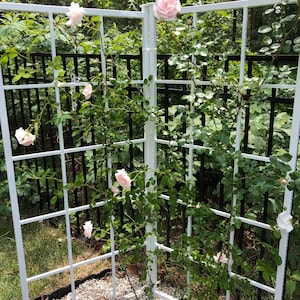 Classic Metal Garden Trellis, Single Trellis Panel, Aluminum, Handmade, 65&quot; x 27&quot;, great for most climbing plants, Lattice Trellis Panel