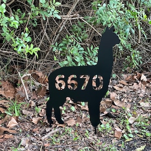 Metal Alpaca Sign, Home Address or Name Sign, Silhouette, Personalized, House Number, Welcome, yard stake or wall hanging, several colors