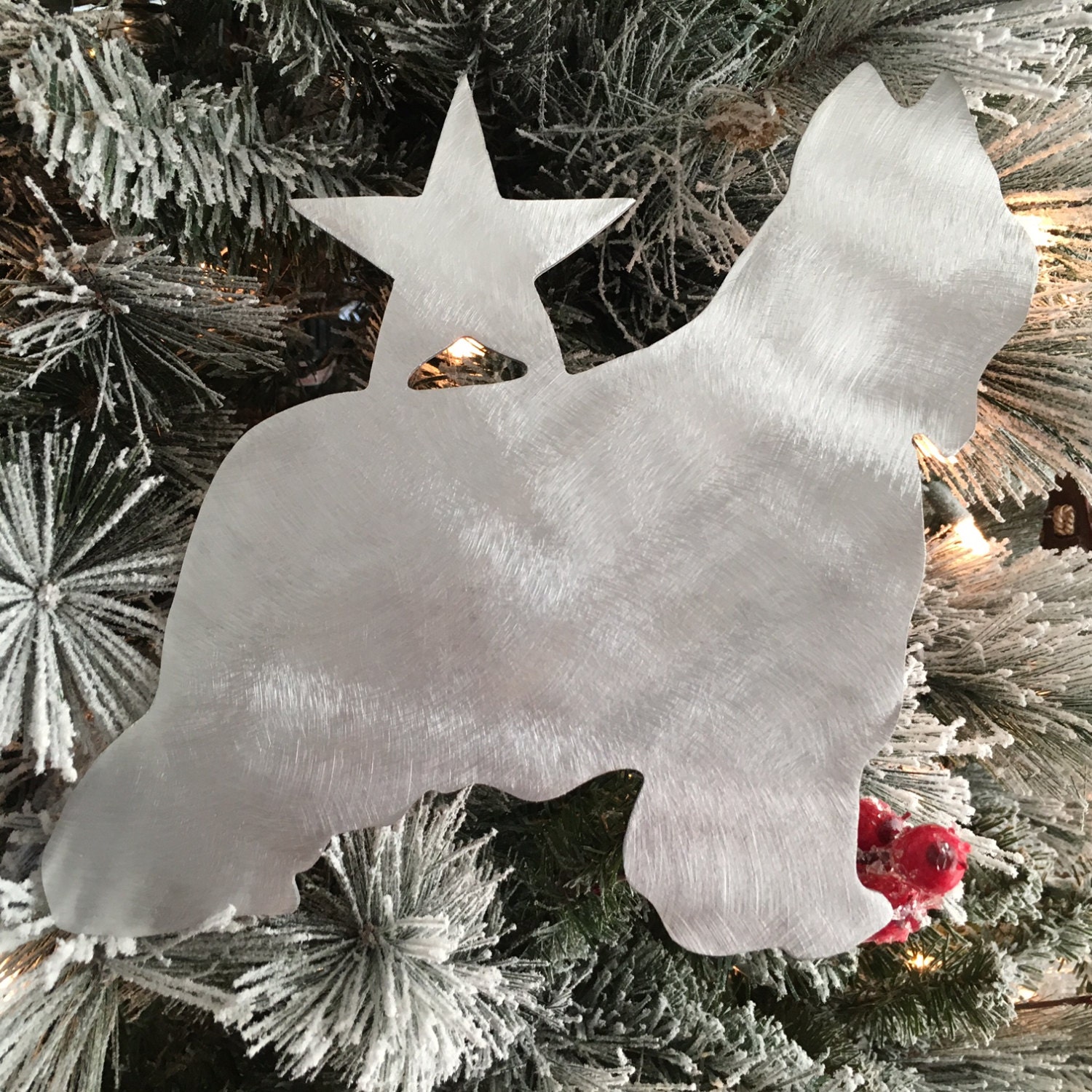 Briard Dog Tree Topper Holiday Decoration Wreath Etsy