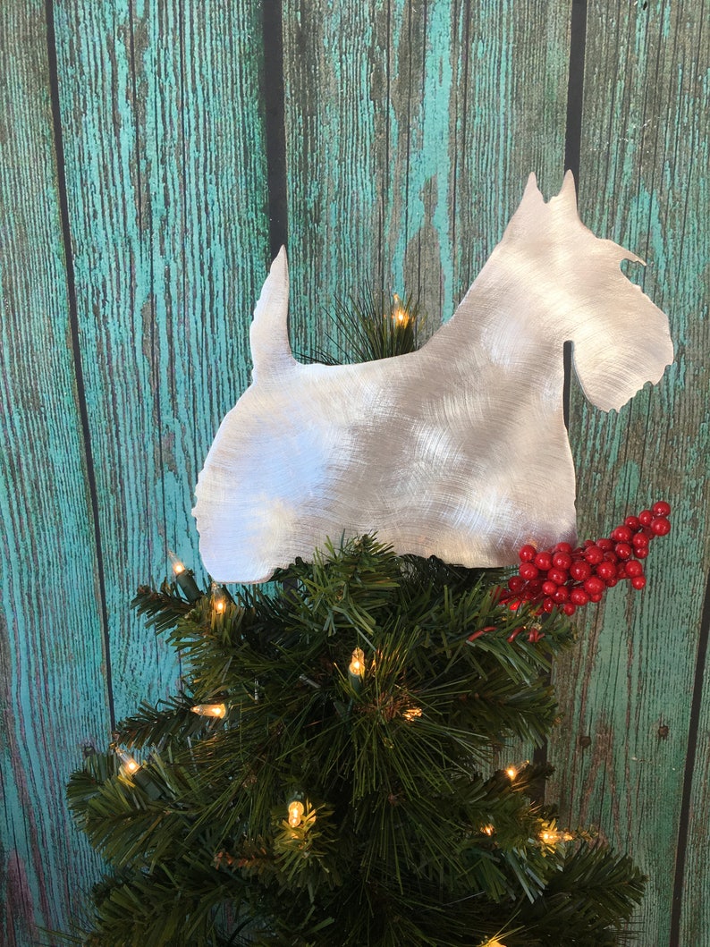 Scottish Terrier Scottie Dog Christmas Tree Topper Yard Etsy
