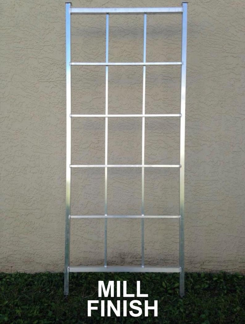 Classic Metal Garden Trellis, Plant Trellis, Aluminum, Handmade, 65" x 27", garden decor, yard art, for bougainvillea, ivy, climbing vines image 10