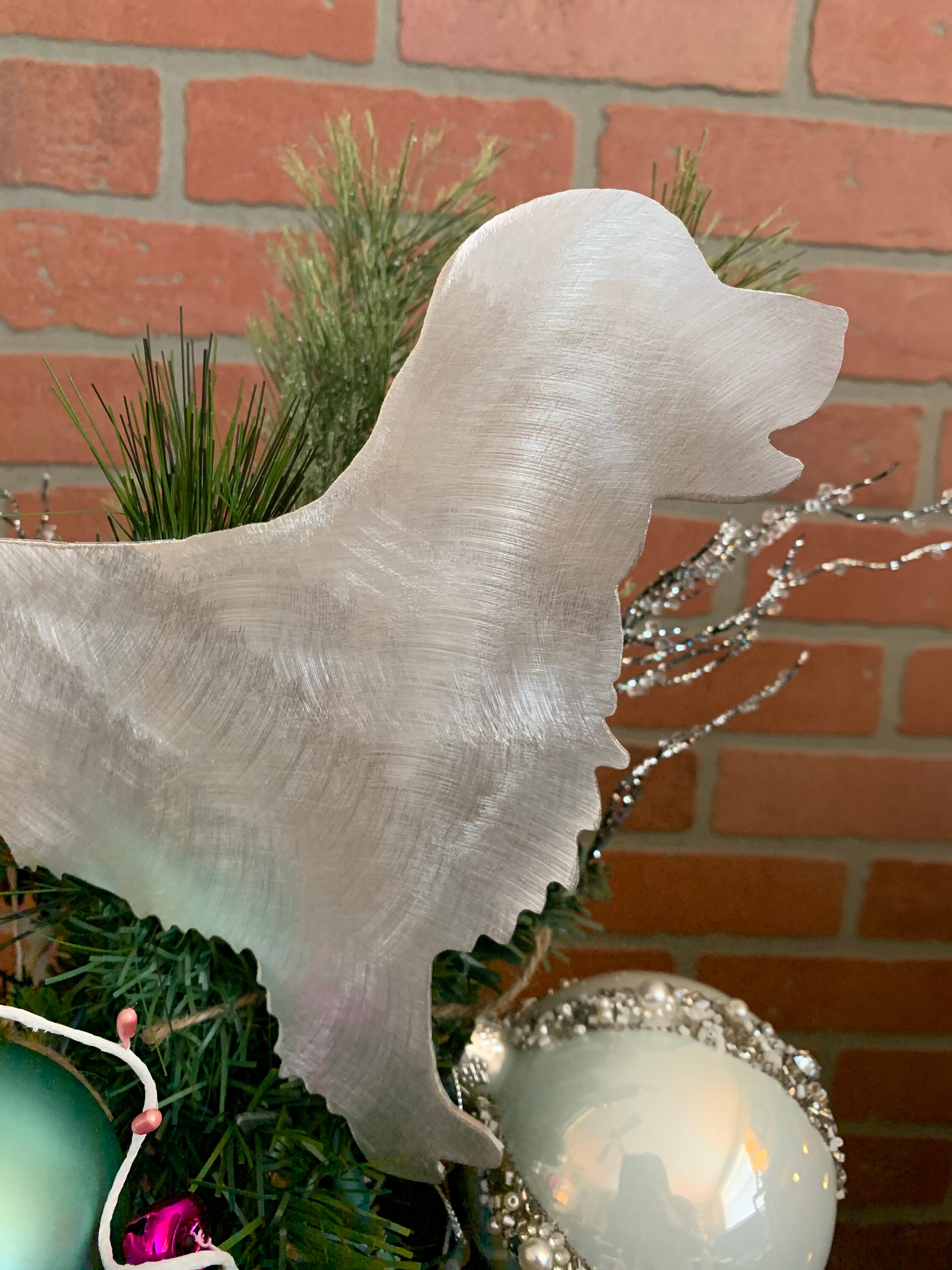 Golden Retriever Dog Tree Topper Holiday Decoration Wreath Etsy