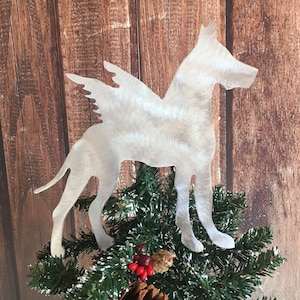 Great Dane, Angel, Dog Tree Topper, Holiday Decoration, Aluminum, metal dog, guardian angel dog, pet memorial, yard stake, wall hanging, art