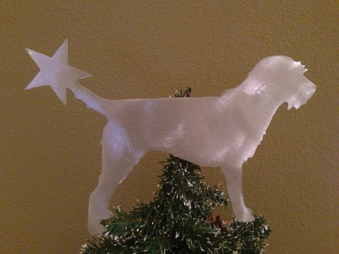 Border Terrier Dog Christmas Tree Topper Wreath Decoration Etsy