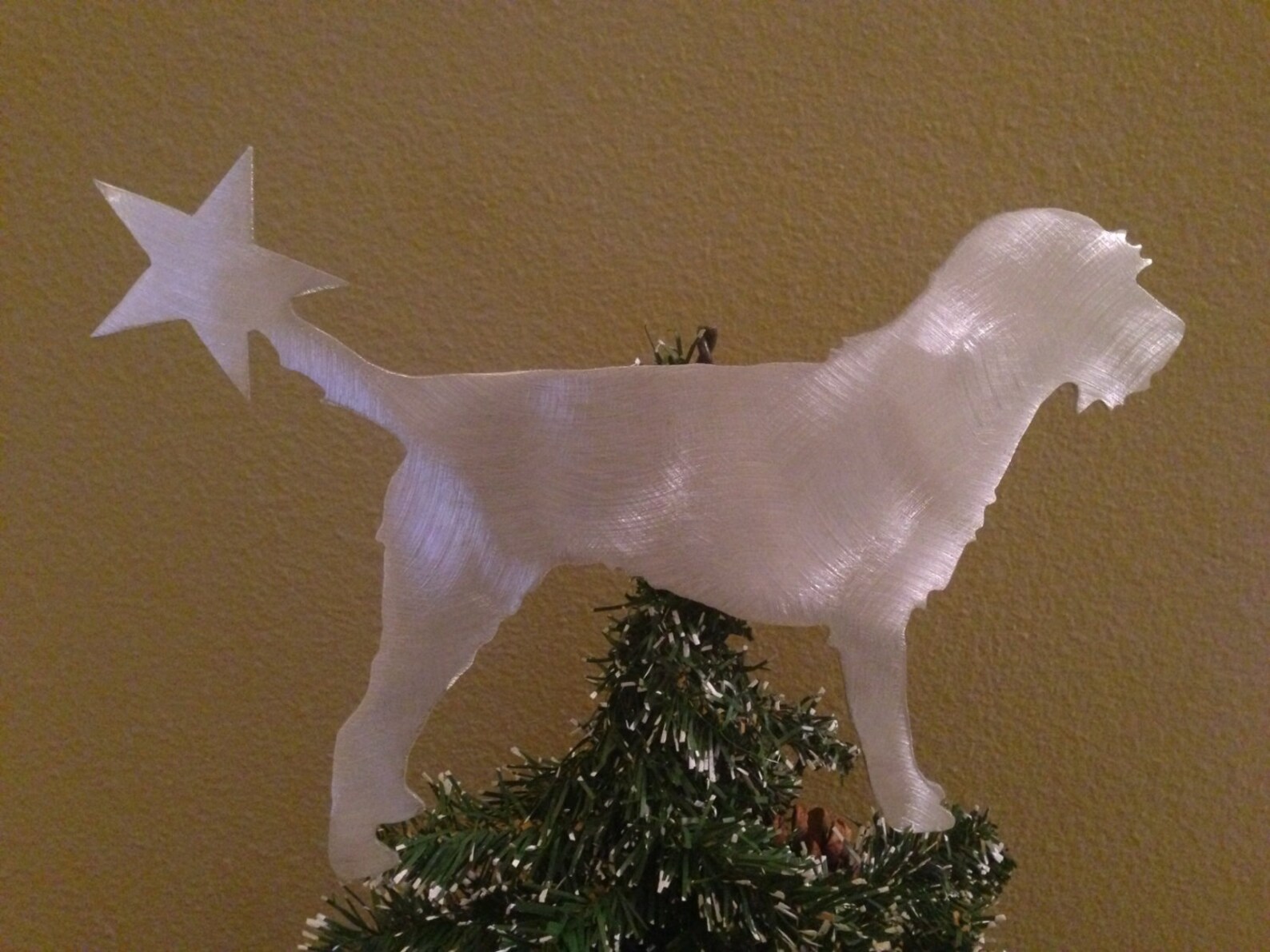 Border Terrier Dog Christmas Tree Topper Wreath Decoration Etsy