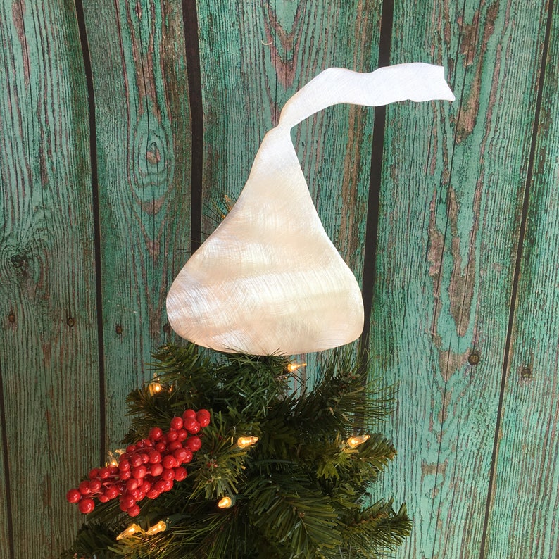 Candy Kiss Hershey Kiss Silver Christmas Tree Topper Etsy