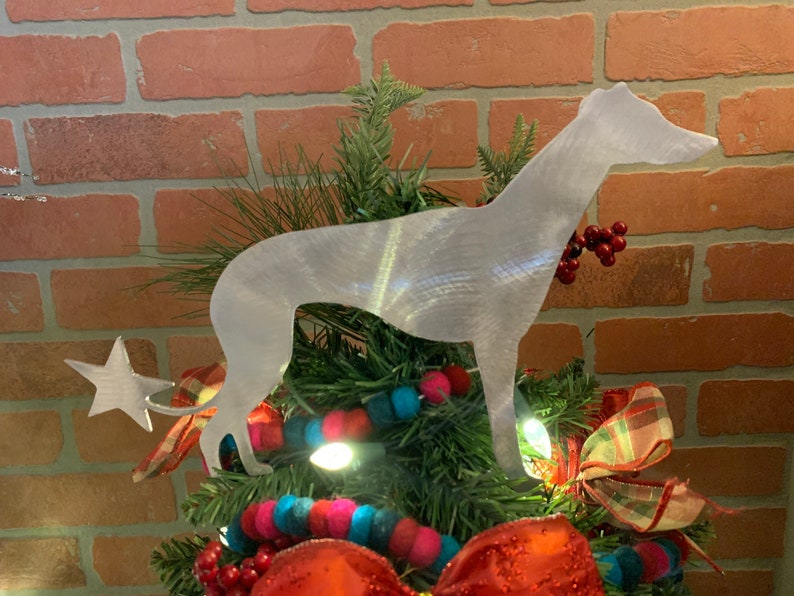 Greyhound Dog Christmas Tree Topper Holiday Decoration Etsy