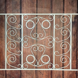 Screen Door Grille,  Decorative, Protective, Powder Coated Finish, Aluminum, Island Style, Custom sizes available