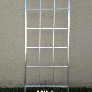 Classic Metal Garden Trellis, Plant Trellis, All Aluminum, Handmade, 65" x 27", garden decor, yard art, for bougainvillea, climbing vines image 10