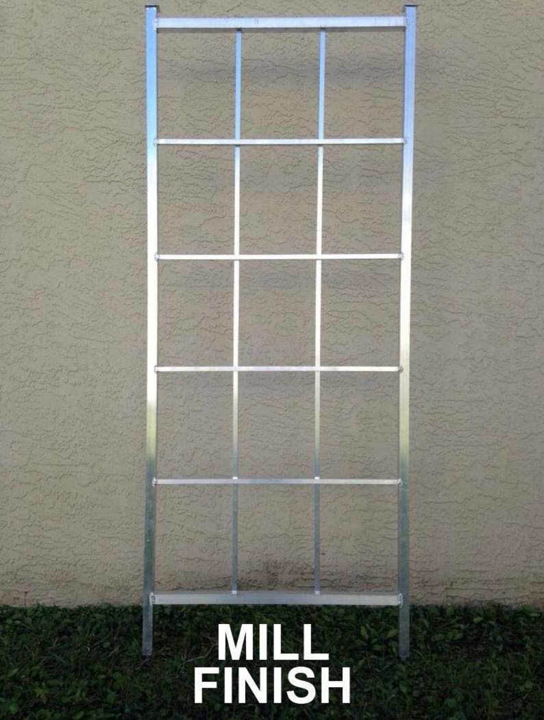 Classic Metal Garden Trellis, Plant Trellis, All Aluminum, Handmade, 65" x 27", garden decor, yard art, for bougainvillea, climbing vines image 10