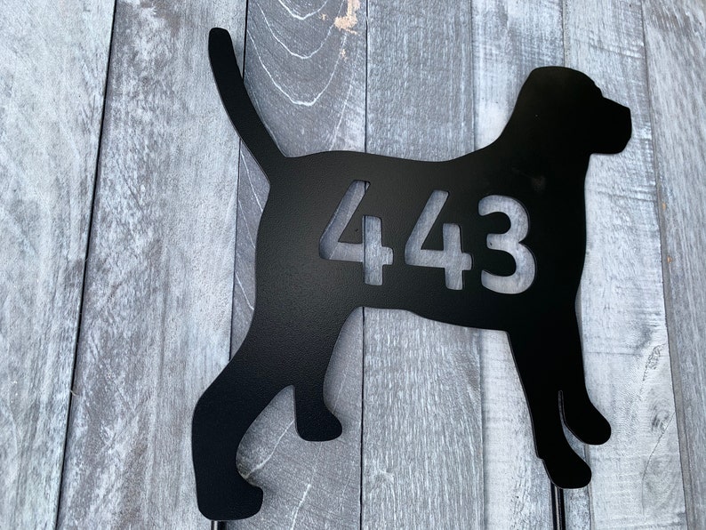 Labrador Retriever, Personalized Sign, Dog Silhouette, Lab, 17.25 in wide, stakes or wall hanger, add any text, many colors, dog lover gift image 5