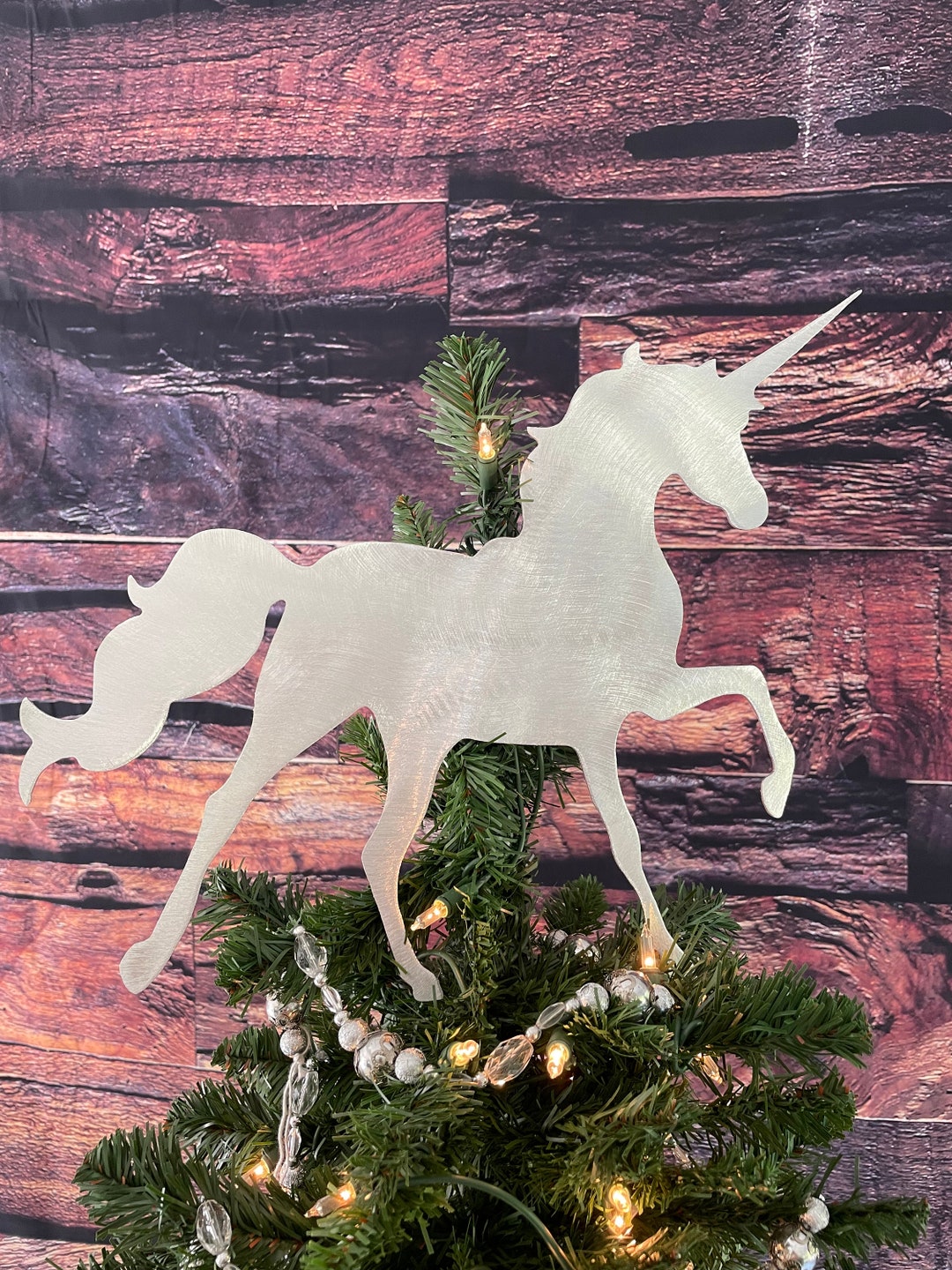 Unicorn Tree Topper, Wall Art, Yard or Garden Stake, Holiday Decoration