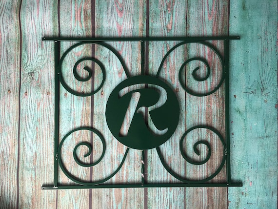 Monogram Design Screen Door Grille Protect And Beautify Etsy