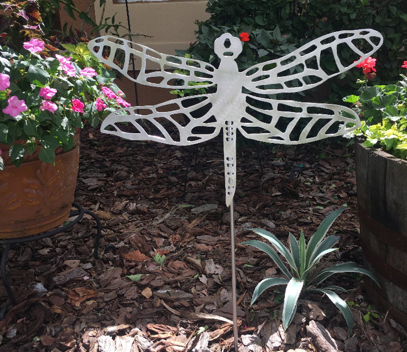 Dragonfly Handmade Metal Wall or Garden Art Aluminum Indoor Etsy