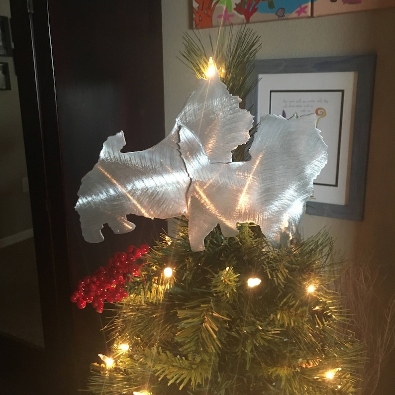 Get a custom Dog Tree Topper Wall Art Yard Stake or Shelf Etsy