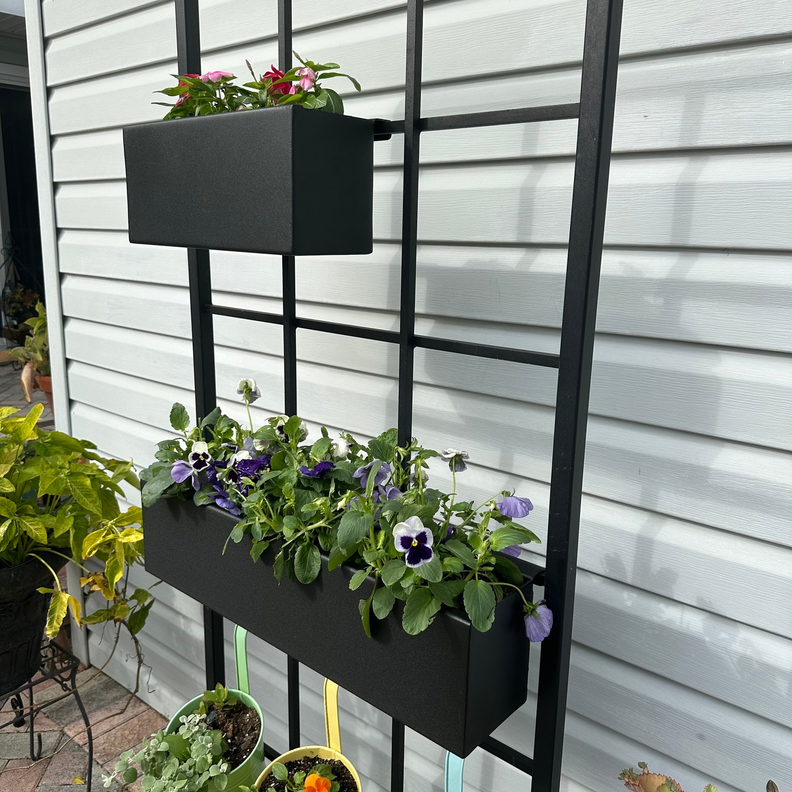 Hanging Planter Boxes, Metal, Multi Size Aluminum Planter Box, No Rust