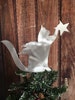 Kitty Cat Angel with Star, Cat Christmas Tree Topper, Pet Memorial, Holiday Decoration, Aluminum, Metal Cat Art, Unique Cat Gift, Cat Lovers 