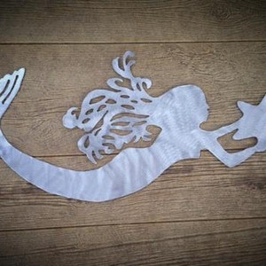 Mermaid, Beautiful, Metal Mermaid, 28.5 inch, wall art, home or garden, indoor or outdoor, aluminum, will not rust