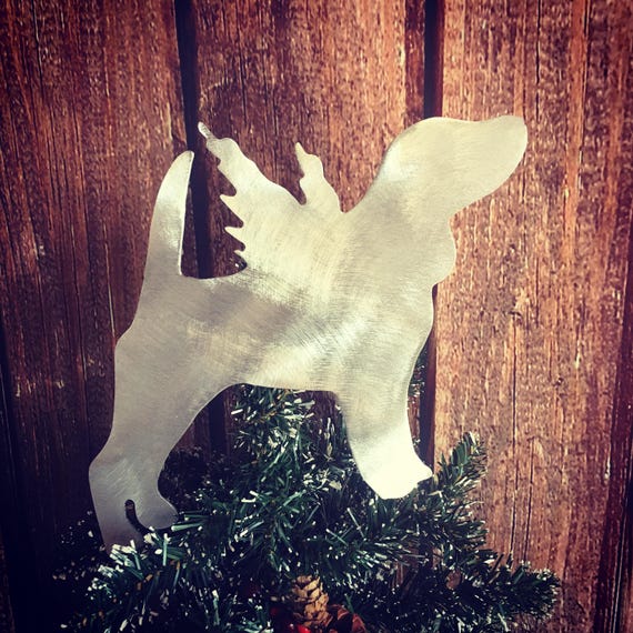 great gift Christmas Tree Topper Beautiful Silhouette in Metal Wall hanging or shelf art or yard stake Dalmatian Angel Dog