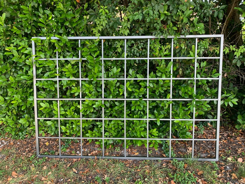 Large Multi Sizes, Classic Metal Garden Outdoor Trellis, Wall Mounted or Staked, up to 9ft, All Aluminum, Handmade, for bougainvillea, vines image 9