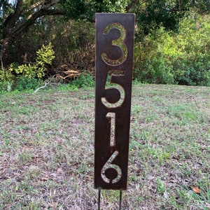 Industrial Address Sign | Modern Address Sign | Industrial Home Address Sign | House Number Sign | Metal Address Sign | Rusted Address Sign