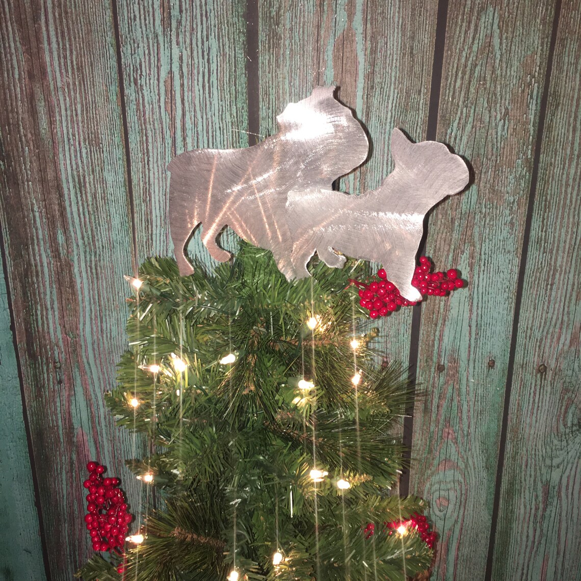 Get a custom Dog Tree Topper Wall Art Yard Stake or Shelf Etsy