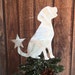 Labrador Retriever, Dog Tree Topper, Holiday Decoration, Aluminum, Christmas Tree Topper, Silver, Metal, Lab, Dog Lover 