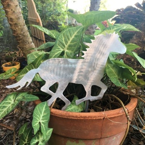 Horse Yard or Garden Stake,  Wall Art, or Tree Topper, Mustang, Wild Horses, Holiday, Wreath Decoration, Country, Ranch, Western, Aluminum