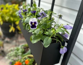 Hanging Planter Boxes, Metal, Multi Size Aluminum Planter Box, No Rust, Many Colors and Sizes, Vertical Gardening, hangs easily on trellises