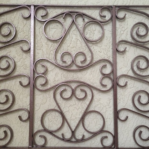 Screen Door Grille, Ornate Scroll Design, "Island" Model, Decorative, Protective, Powder Coated Finish, Aluminum, Custom sizes, Many colors