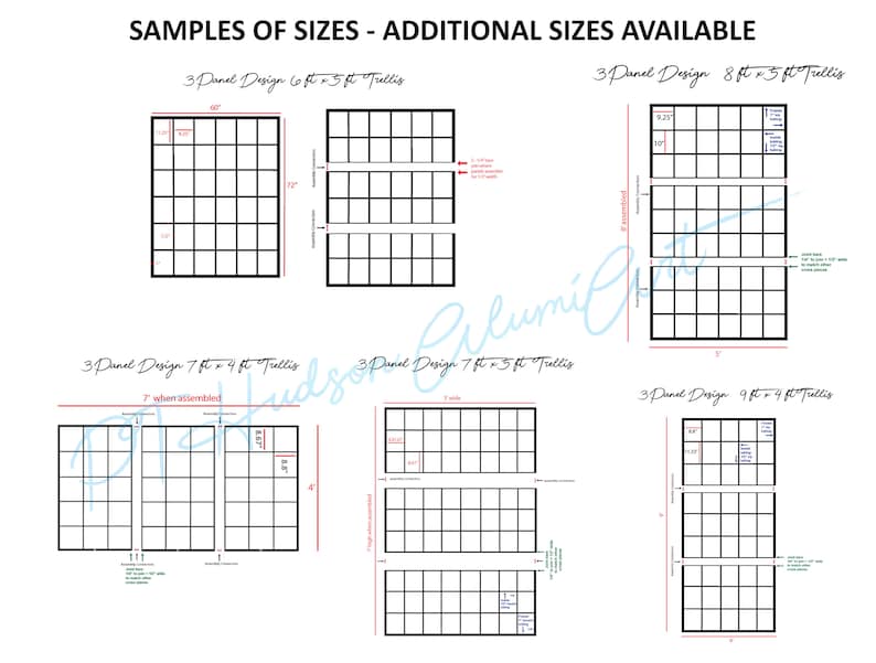 Jumbo Trellises, Multiple Sizes, Classic Metal Garden Trellis, Commercial, Residential, Estate Garden, Non-Rusting, Wall Mounted or Stakes image 4