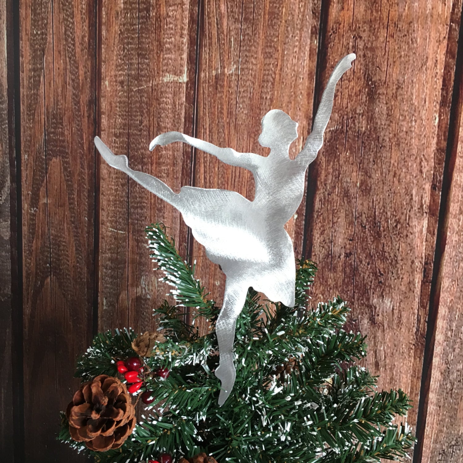 Ballerina Dancer Handcrafted Metal Tree Topper Holiday Etsy
