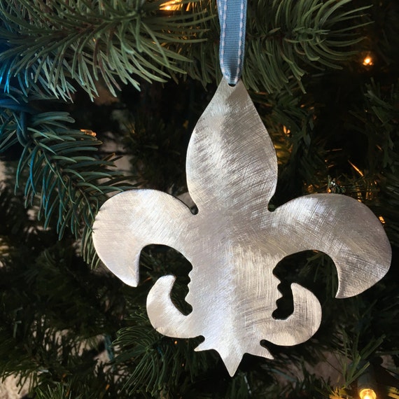 Fleur De Lis Christmas Ornament Handcrafted Metal New Etsy